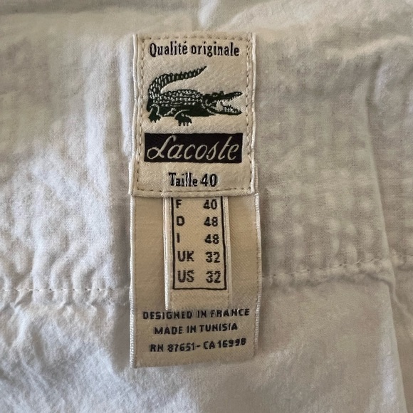 Men’s Lacoste gingham shorts - Picture 5 of 5